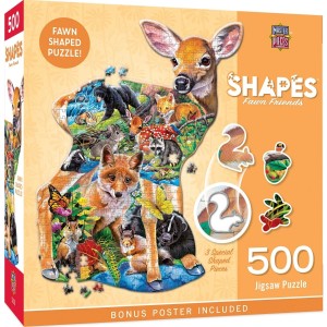 Master Pieces: Fawn Friends (500) shaped puzzel Master Pieces: Fawn Friends (500) shaped puzzel