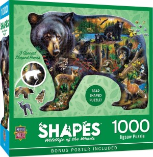 Master Pieces: Wildlife of the Woods (1000) shaped puzzel