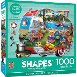Master Pieces: Happy Campers (1000) shaped puzzel