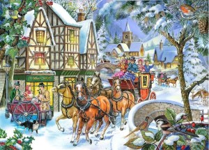 House of Puzzles: Snow Coach (500BIG) kerstpuzzel