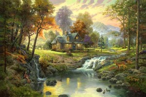 Thomas Kinkade: Mountain Retreat (1000)