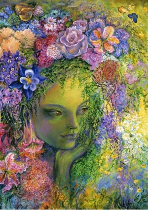 Grafika: Josephine Wall - Queen of the May (1500) verticale puzzel