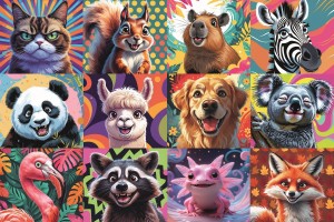Trefl: Funny Animal Portraits (300XL) kinderpuzzel