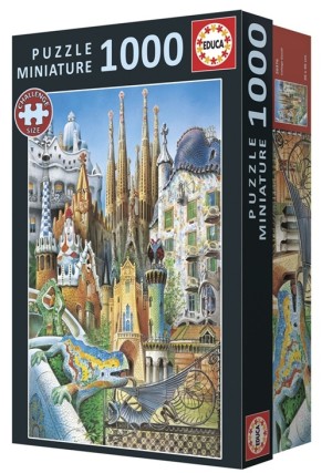Educa: Minipuzzel Gaudi Collage (1000) verticale minipuzzel