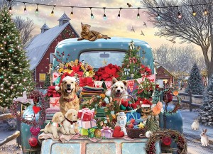 Cobble Hill: Country Truck in Winter (500XL) legpuzzel