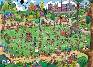 Cobble Hill: Doodletown Offside Antics (1000) cartoonpuzzel
