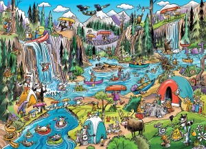 Cobble Hill: Doodletown Portage Pandemonium (1000) cartoonpuzzel