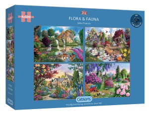 Gibsons: Flora and Fauna (4x500) SCHADE AAN DOOS OP = OP