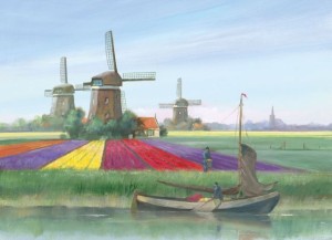 Bekking en Blitz: Tulipfields (1000) legpuzzel