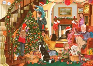 House of Puzzles: Decorating the Tree (500BIG) kerstpuzzel
