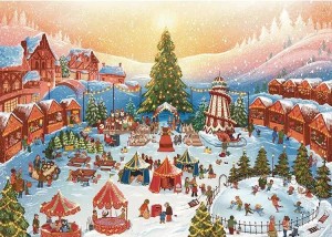 Trevell: Snowy Market (1000) winterpuzzel