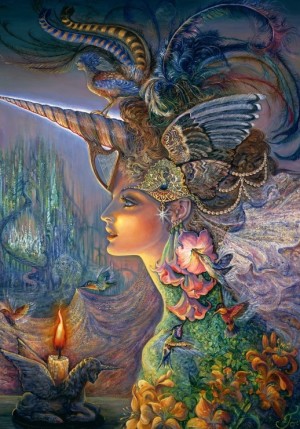 Grafika: My Lady Unicorn - Josephine Wall (1000) verticale puzzel