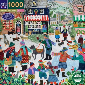 Eeboo: Christmas in the Square (1000) vierkante puzzel