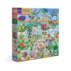 Eeboo: Floral Cupboard (1000) vierkante puzzel