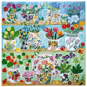 Eeboo: Floral Cupboard (1000) vierkante puzzel