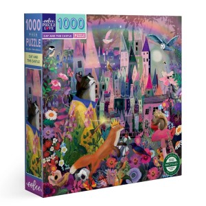 Eeboo: Cat and the Castle (1000) vierkante puzzel