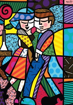 Bluebird: Britto - Cheek to Cheek (1000) verticale puzzel