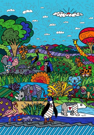 Bluebird: Britto - Nature (1000) verticale puzzel