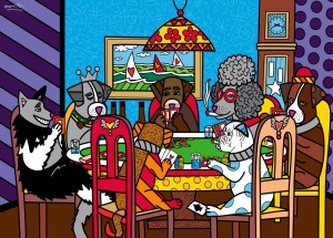 Bluebird: Britto - Game Night (500) hondenpuzzel