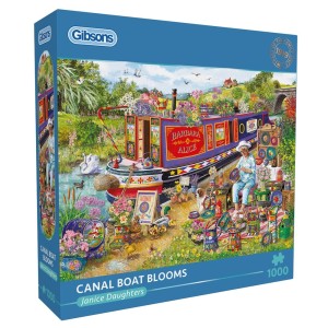 Gibsons: Canal Boat Blooms (1000) legpuzzel