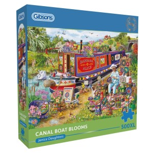 Gibsons: Canal Boat Blooms (500XL) legpuzzel
