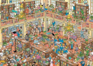 Jan van Haasteren: De Bibliotheek (500XL) legpuzzel