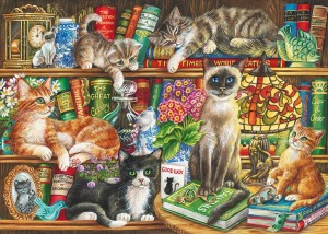 Gibsons: Puss in Books (1000) kattenpuzzel OP = OP