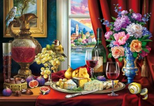 Bluebird: Still Life and Wine (1000) legpuzzel