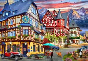 Bluebird: Bacherach, Rhine Valley (1000) legpuzzel