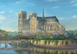 Schmidt: Thomas Kinkade - Notre Dame (1000) legpuzzel