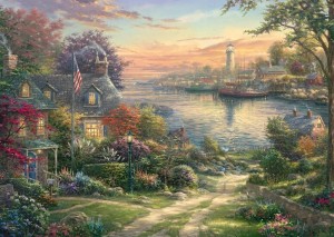Schmidt: Thomas Kinkade - New England Harbour (1000) legpuzzel