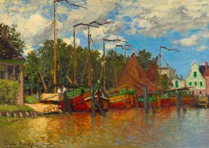 Art by Bluebird: Boats at Zaandam - Claude Monet (1000) kunstpuzzel