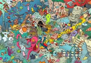 Grafika: Underwater World (1000) cartoonpuzzel
