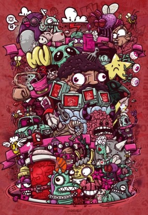 Grafika: Illustrated Deliriums (1000) verticale puzzel