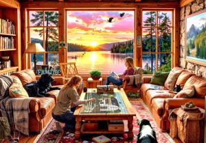 Grafika: While They're Fishing (1000) legpuzzel