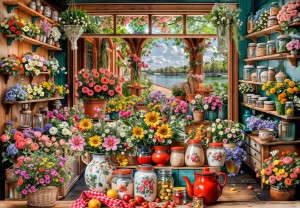 Grafika: Floral Escape (1000) bloemenpuzzel