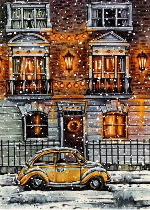 Grafika: Winter (500) verticale puzzel