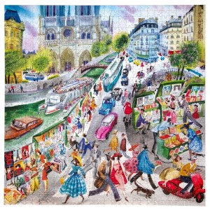 Eeboo: Paris Bookseller (1000) vierkante puzzel