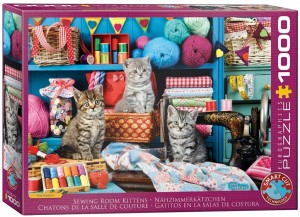 Eurographics: Sewing Room Kittens (1000) kattenpuzzel
