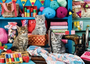 Eurographics: Sewing Room Kittens (1000) kattenpuzzel