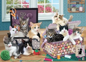 Cobble Hill: Crafty Kittens (500XL) kattenpuzzel