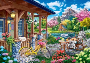 Bluebird: Evening House in the Mountains (1000) legpuzzel
