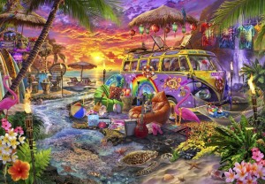 Bluebird: Hippie Beach (1000) legpuzzel
