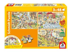Schmidt: In de dierentuin (3x48) kinderpuzzels