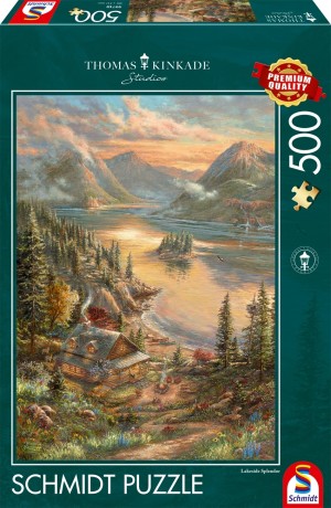 Schmidt: Thomas Kinkade - Lakeside Splendor (500) verticale puzzel