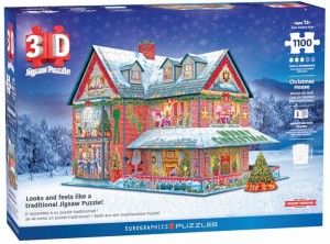 Eurographics: 3D Christmas House (1100) 3D kerstpuzzel