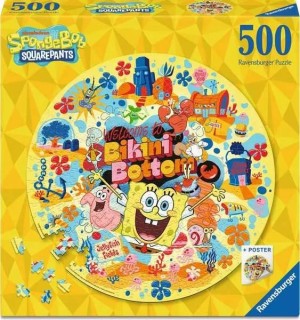 Ravensburger: Spongebob Squarepants and Friends (500) ronde puzzel