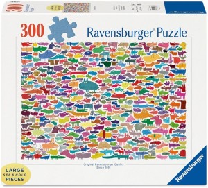 Ravensburger: 387 Dogs and One Cat (300XXL) legpuzzel