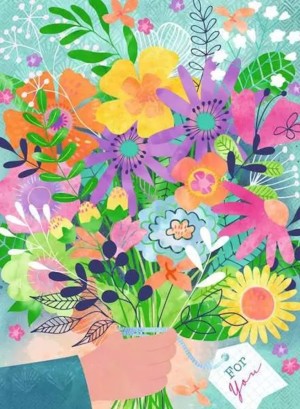 Ravensburger: Flowers For You (500) verticale puzzel