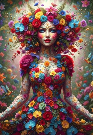 Alipson: Flower Woman (1000) verticale puzzel